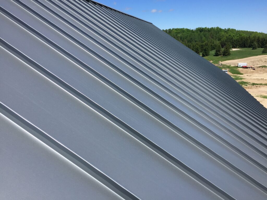 Weathered zinc coloured steel